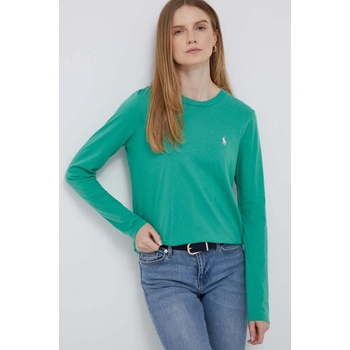 Ralph Lauren Памучна блуза с дълги ръкави Polo Ralph Lauren в зелено 211898699 (211898699)