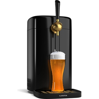 Klarstein Диспенсър за бира FrostBrew, Система за налягане на CO2, Термоохлаждане, 3-12 °C, LED дисплей за температурата (TK49-FrostBrewBlackG) (TK49-FrostBrewBlackG)