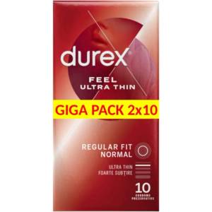 Durex Feel Ultra Thin - ултра тънки презервативи - натурален латекс - 2x10 бр - lovesexshop