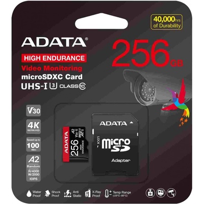 Adata MicroSDXC karta 256GB High Endurance AUSDX256GUI3V30SHA2-RA1