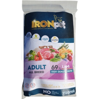 IRONpet Dog Adult All Breed Lamb Jahňacie 0,07 kg