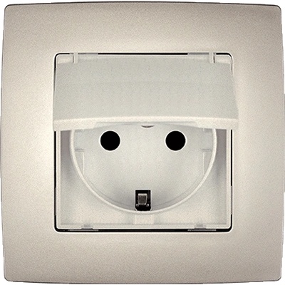 ELMARK City КОНТАКТ ШУКО ip44 С ВИНТОВА КЛЕМА ШАМПАНСКО m (190212d)