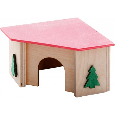 JK ANIMALS Domek rohový pro křečky 11 x 11 x 7 cm