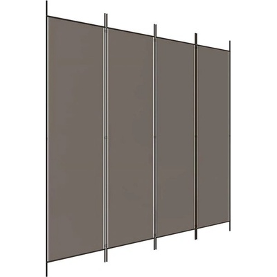 Shumee čtyřdílný paraván antracitový 200 × 200 cm