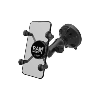 kompletní sestava univerzálního držáku mobilního telefonu X-Grip s přísavkou na sklo, rameno 70 mm, RAM Mounts