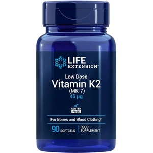 Life Extension Low Dose Vitamin K2, 45 g, 90 софтгел капсули, Life Extension (01936EU LE)
