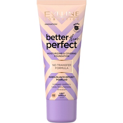Eveline Cosmetics Better than Perfect krycí make-up s hydratačním účinkem 02 Light Vanilla warm 30 ml