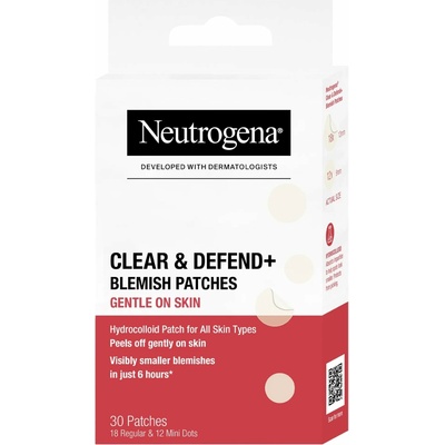 NEUTROGENA Clear & defend+ náplasti na nedokonalosti sensitive 30 ks