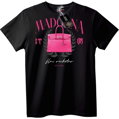 NOONEBRAND Тениска Madonna Розова чанта - 2XL, Black