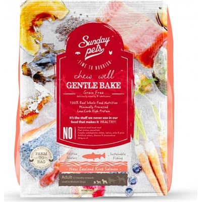 Sunday Pets Gentle Bake Salmon Adult Small & Medium Breed 2 x 1,3 kg