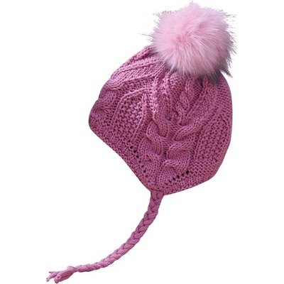 dětská celopodšitá pletená čepice Pletex H099 Světle orchideová