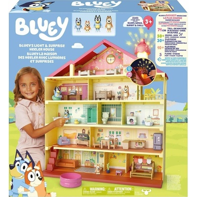 Moose Toys Bluey Veľký dom s prekvapeniami so svetlami a zvukmi 73,5 cm