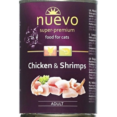 NUEVO CAT Adult Kuracie s krevetami 400 g