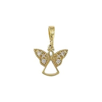 Infinitysilver Stříbrný pozlacený přívěsek anděl se zirkony 446673G
