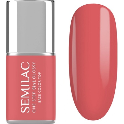 Semilac Uv gel lak na nehty One Step 3in1 Glossy Coral pink S690 7 ml