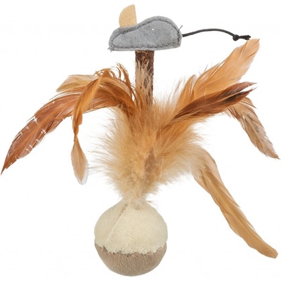 Trixie stojací péřový míček z plyše 15 cm