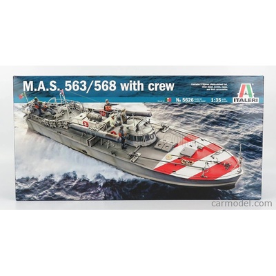 Italeri Boat Mas M.a.s. 563 568 Military With Crew 1:35