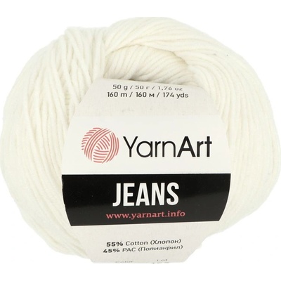 YarnArt Jeans 01 biela