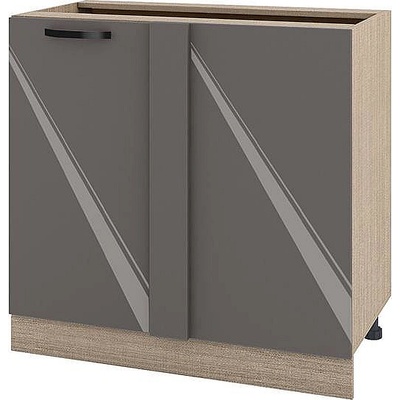 ИРИМ Долен ъглов кухненски шкаф Сити МФ-Антрацит гланц-05-42 90 см