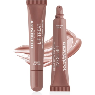 Dermacol Lip Treat hydratačný lesk na pery 9 Taupe Brown Choco & Vanilla 10 ml