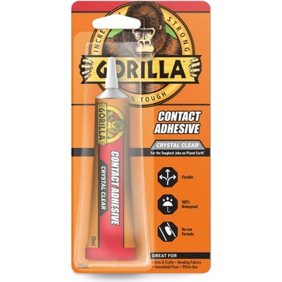 GORILLA CONTACT ADHESIVE CLEAR KRIŠTÁĽOVO ČÍRE UNIVERZÁLNE KONTAKTNÉ LEPIDLO 20 ML