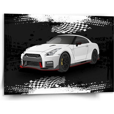 Sablio Obraz Nissan GTR 35 Čierny - 150x110 cm