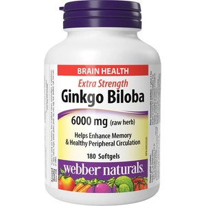 Webber Naturals Памет и концентрация - Гинко билоба, 120 mg x 180 софтгел капсули (3928 WN)