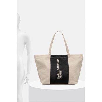 Karl Lagerfeld Jeans Памучна чанта Karl Lagerfeld Jeans в бежово A3W50067 (A3W50067)