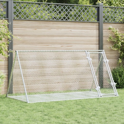vidaXL 9799.3281530 Králíkárna pozinkovaná ocel stříbrná 200 x 105 x 91 cm