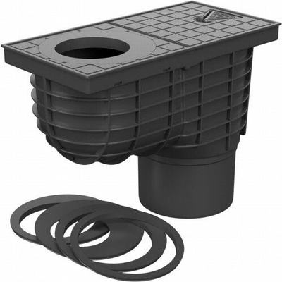 Chuděj KV 110/125 ST Kanalizačná vpusť spodná 325 S čierny