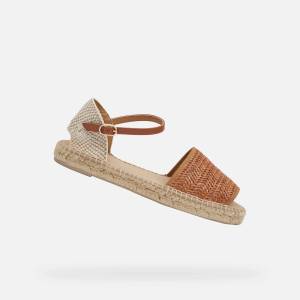 Geox Светлокафяви дамски сандали Geox D Lampedusa Geox | Kafyav | ЖЕНИ | 39