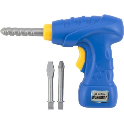 Teddies Aku vrtačka nářadí plast 18x14cm s doplňky na baterie se zvukem na kartě 21x24cm