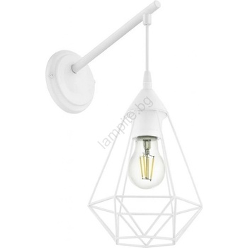 EGLO 79084 - Стенно осветително тяло BYRON 1xE27/60W/230V бяло (EG79084)