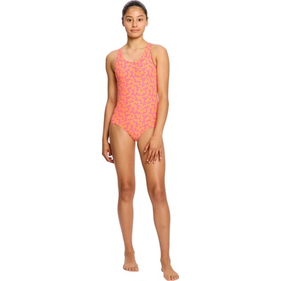Modibodi dievčenské menštruačné plavky Racerback One Piece Light Wavy Pink jednodielne