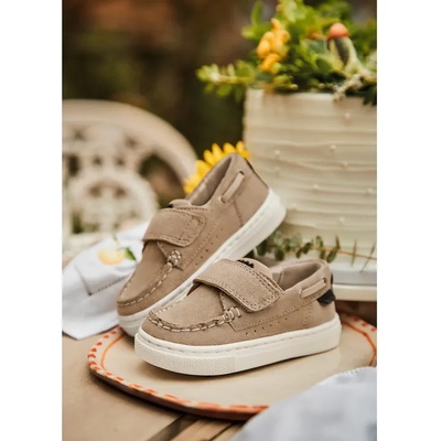 Mayoral Бебешки бежови мокасини естествена кожа за момче Mayoral