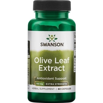Swanson Olivové List Olive Leaf Extract 750 mg 60 kapsúl
