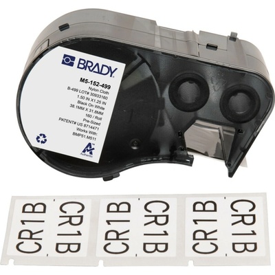 Brady M5-152-499 / 170930, 38.10 mm, Nylon, čierna tlač / biely podklad