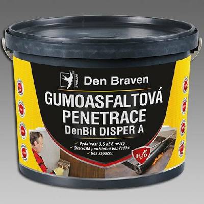 Den Braven Gumoasfaltová penetrace DenBit DISPER A Typ: kbelík, Barva: černá, v balení: 5 kg