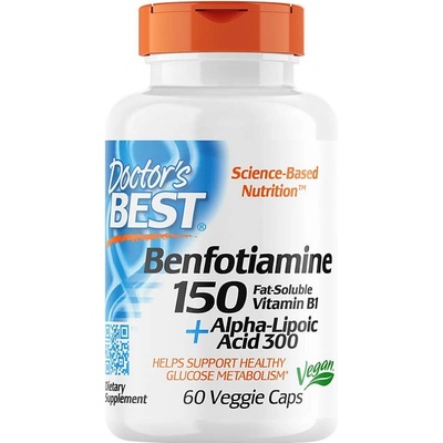 Doctor’s Best Benfotiamin 150 mg + Lipoic acid 300 mg 60 kapslí