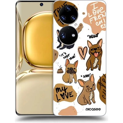 Púzdro Picasee silikónové Huawei P50 - Frenchies čiré