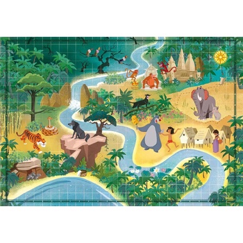 Clementoni - Puzzle Story Maps: The Jungle Book - 1 000 piese