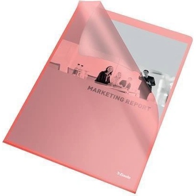ESSELTE Desky L, červená, 115 mikronů, standard A4, ESSELTE ,balení 25 ks