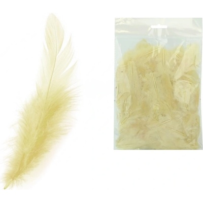 Peří barevné Luma, krémové, 10g