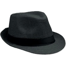 Papierový slamený klobúk čierna
