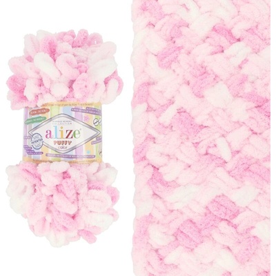 Alize Puffy Color 5863 bielo ružová