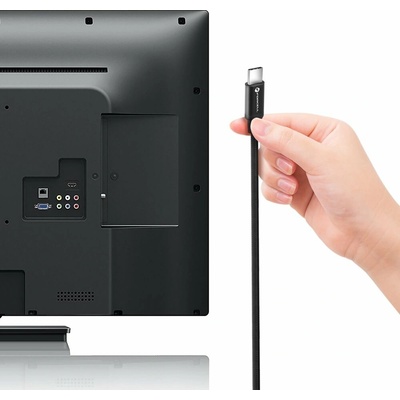 Forcell C391 nabíjací USB-C > USB-C QC4.0 5A/20V PD100W E-mark/ 4K/ Thunderbolt/ 20Gbit/s, 1m, černý