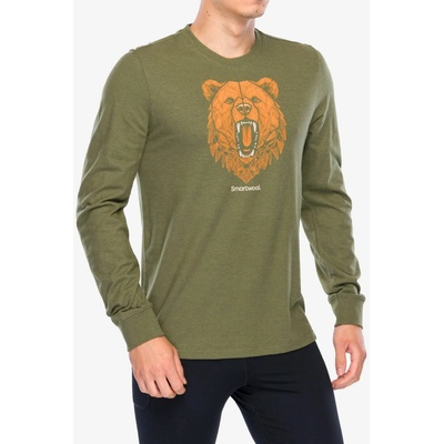 Smartwool Geometric Bear Long Sleeve Graphic Tee winter moss