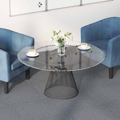 vidaXL Килимна плочка Светлосиво 50 x 50 cm 4 бр. ПП и Битум (42032444)