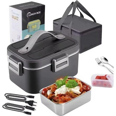 Elektrický ohřívací box na jídlo - Černý, 1,8 L