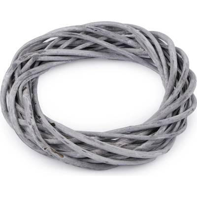 Proutěný věnec Ø25 cm - 2 šedá